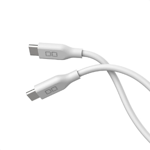 CIO シリコンケーブル USB-C to USB-C 1m ホワイト CIO-SL30000-CC1-WH-イメージ1