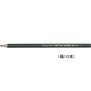 三菱鉛筆 色鉛筆 ふかみどり 12本 ふかみどり1ダース(12本) F865238-K880.7-イメージ1