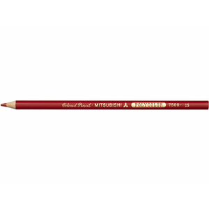 三菱鉛筆 ポリカラー(色鉛筆) 赤 赤1本 F866523-H.K7500B.15-イメージ1