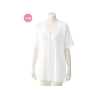 ケアファッション 3分袖大寸ホックシャツ(婦人) ホワイト 3L FCP512103811205