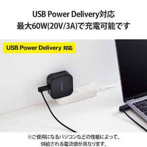 エレコム スイング式USB Type-C(TM)ケーブル(2．0m) ブラック MPA-CCSW20BK-イメージ6