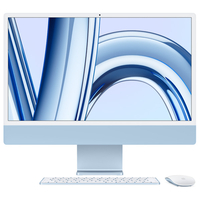 Apple 24インチiMac Retina 4．5Kディスプレイモデル： 8コアCPUと8コアGPUを搭載したApple M3チップ, 256GB SSD ブルー MQRC3JA