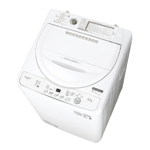 シャープ 5．5kg全自動洗濯機 ホワイト系 ESGE5HW-イメージ8