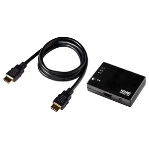 エルパ HDMIセレクター ケーブル付 黒色 ASL-HD302C-イメージ1