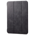 エレコム iPad 第10世代(2022年モデル)用フラップケース 背面クリア ソフトレザー 2アングル スリープ対応 ブラック TBA22RWVBK