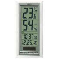 リズム時計 温度湿度計 CITIZEN(シチズン) シルバーメタリック色 8RD204-A19