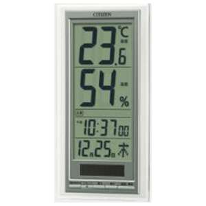 リズム時計 温度湿度計 CITIZEN(シチズン) シルバーメタリック色 8RD204-A19-イメージ1