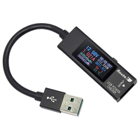ルートアール QC3．0対応 メタル筐体 USB簡易電圧・電流チェッカー 多機能カラー表示 ブラック RT-USBVAC7QC
