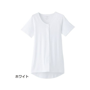 ケアファッション 3分袖ホックシャツ(2枚組)(婦人) ホワイト M FCP5141-08986711-イメージ1