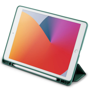 エレコム iPad 10．2インチ(2020年モデル/2019年モデル)用フラップケース/Pencil収納/スリープ対応 グリーン TBWA19RWVSAGN-イメージ2