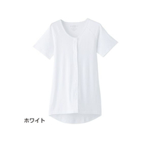 ケアファッション 3分袖ホックシャツ(2枚組)(婦人) ホワイト L FCP5142-08986712