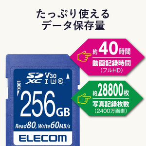 エレコム SDXCメモリカード(UHS-I 対応・256GB) MF-FS256GU13V3R-イメージ7