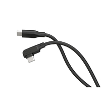CIO L字型シリコンケーブル USB-C to USB-C 100W(1m) ブラック CIOSLL30000CC1BK