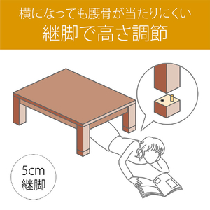 コイズミ 家具調こたつ(120×80cm) KTR34230S-イメージ5