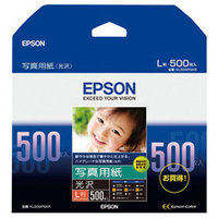 エプソン L判 写真用紙 光沢 500枚入り KL500PSKR