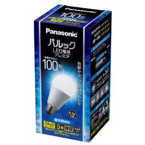 パナソニック LED電球 E26口金 全光束1520lm(12．5W一般電球タイプ 全方向タイプ) 昼光色相当 パルック プレミア LDA13DGZ100ESWF-イメージ1