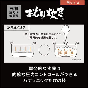 パナソニック 可変圧力IH炊飯ジャー(1升炊き) ブラック SR-M18A-K-イメージ5