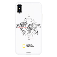 National Geographic iPhone XS/X用ケース Compass Case Double Protective ホワイト NG12971IX