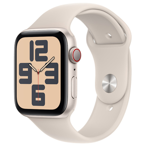 Apple Apple Watch SE(GPS + Cellularモデル)- 44mm スターライトアルミニウムケースとスターライトスポーツバンド - S/M MRGU3J/A-イメージ1