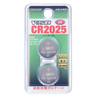 オーム電機 リチウムボタン電池 2個入り CR2025/B2P