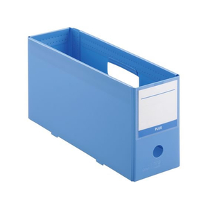 プラス 収納ボックス PPボックスファイル ハーフ 抗菌 A4 ブルー 76520 FCR5617-76520 / FL-201A-イメージ1