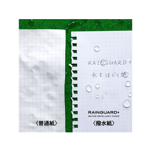 アピカ メモ帳 レインガードプラス 耐水 B7 方眼罫 グリーン FCC6966-SW240G-イメージ4