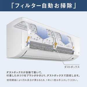 ダイキン 「標準工事込み」 6畳向け 自動お掃除付き 冷暖房インバーターエアコン うるさらmini MXシリーズ S224ATMS-W-イメージ8