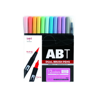 トンボ鉛筆 デュアルブラッシュペン ABT 12色パステル F040156-AB-T12CPA