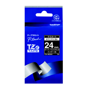 ブラザー おしゃれテープ(つや消し) ピータッチ マットブラック TZEMQ355-イメージ1
