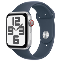 Apple Apple Watch SE(GPS + Cellularモデル)- 44mm シルバーアルミニウムケースとストームブルースポーツバンド - S/M MRHF3J/A