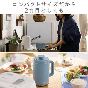 エレコム LiFERE 小型IH炊飯器(1合炊き) ブルー HAC-RCIH01BU-イメージ7