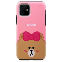 LINE FRIENDS iPhone 11用ケース DUAL GUALD Full Face CHOCO KCJ-DFX003