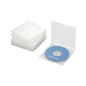 エレコム Blu-ray/DVD/CDケース(スリム/PP/1枚収納) 10パック CCD-JPCS10シリーズ クリア CCD-JPCS10CR-イメージ1