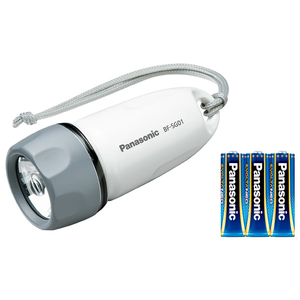 パナソニック 乾電池エボルタNEO付き LED防水ライト ホワイト BF-SG01N-W-イメージ2