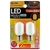 エルパ LED常夜灯 E12口金 全光束1lm(0．2Wナツメ球タイプ) オレンジ色 2個入り elpaball mini LDT1YR-G-E12-G10012P-イメージ1