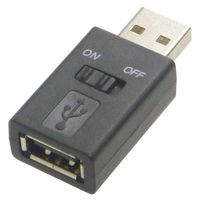 アイネックス USB電源スイッチアダプタ ブラック ADV-111B