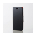 エレコム iPhone XR用薄型/磁石付ソフトレザーカバー ブラック PM-A18CPLFUBK