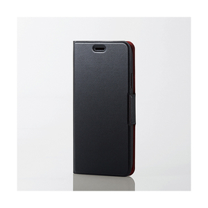 エレコム iPhone XR用薄型/磁石付ソフトレザーカバー ブラック PM-A18CPLFUBK-イメージ1